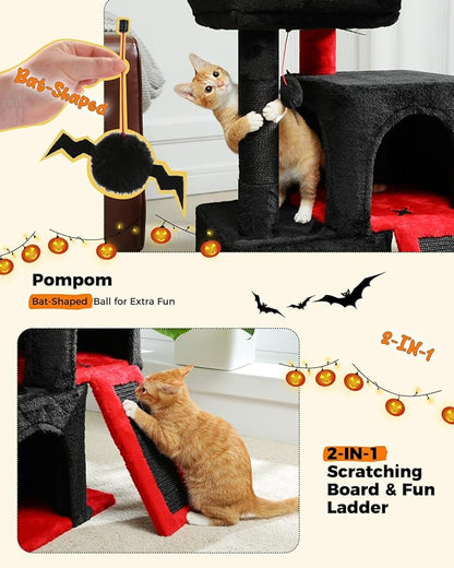 PAWZ Road Gothic Cat Tree, 30 Inches Black Cat Tower - Image 4