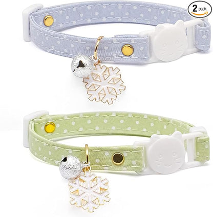 2 Pack Cotton Breakaway Cat Collar by Liugjiau