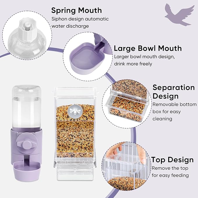 lemtrflo No Mess Bird Feeder Water Dispenser Set, Bird Feeder - Image 5