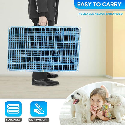 FDW Dog Crate for Small Dogs 18 Inch Folding Metal Wire Pet Cage Single Door - Image 4