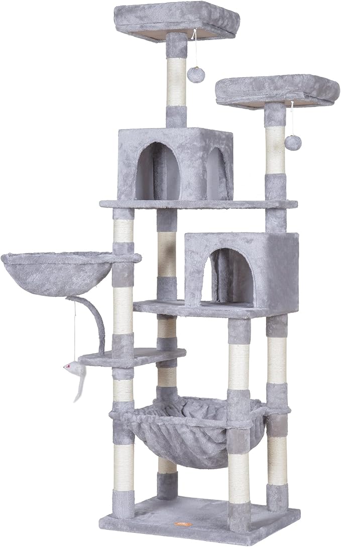 Heybly Cat Tree, 70 inches Tall Cat Tower condo - Image 9