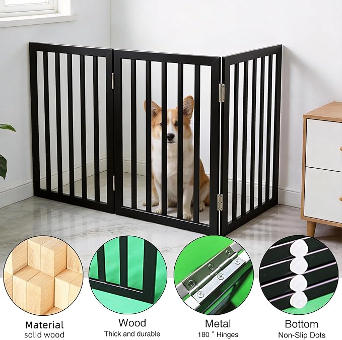 Dog Gate Indoor, Freestanding Dog Fence - Image 5