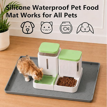 MateeyLife Silicone Mat Waterproof 12"X19", Dog Bowl Mats - Image 4