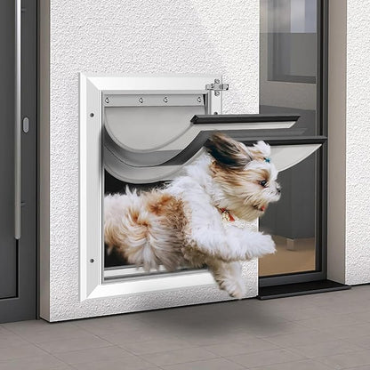 3-Flaps Heavy-Duty Dog Door for wall, Rust Proof Aluminum Alloy Frame, Extreme - Image 6