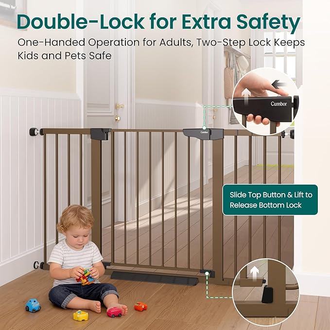 Cumbor 30-54" Extra Wide Baby Gate - Image 3