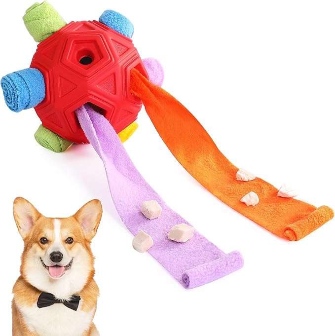 Dog Snuffle Ball Toy, Interactive Dog Puzzle Ball, Encourage Natural Foraging by Lmhce