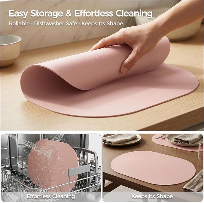 Premium Thick Silicone Placemat，Heat & Oil Resistant, Non-Slip Table Mat - Image 7