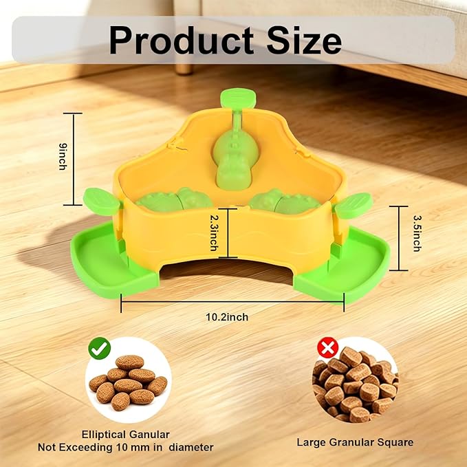Dog Cat Treat Dispenser Slow Feeder Toy, 3-in-1 Interactive Dog Puzzle Press - Image 5
