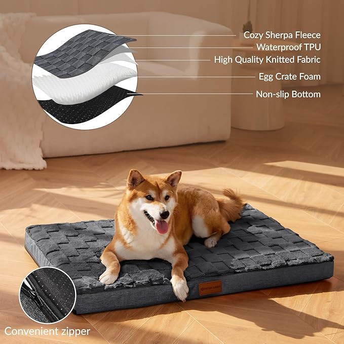 Patas Lague Orthopedic Dog Bed Large Sized Dog 36''X24'', Waterproof Soft - Image 3