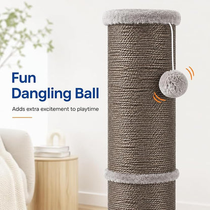 Sisal Cat Scratching Post for Indoor Cats & Kittens, 5.5" Diameter Heavy Duty - Image 6