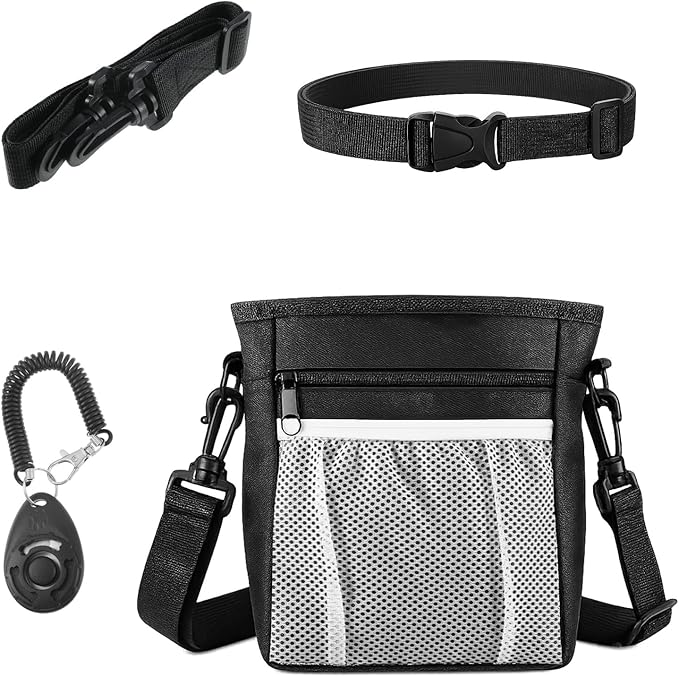 Dog Treat Pouch with Pet Training Clicker, Dog Puppy Training Treat Bag Poop by Unknown