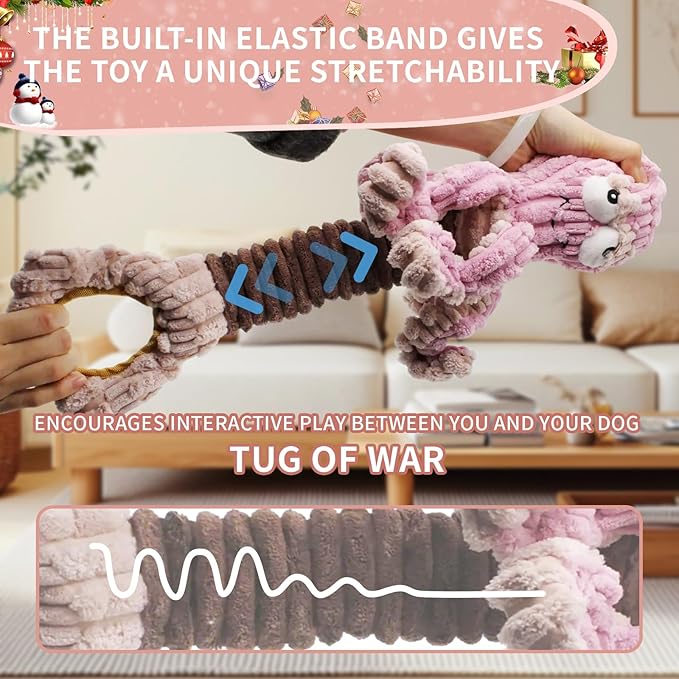 YZHDUXIU Squeaky Dog Toys, Octopus Dog Toy Interactive Tug of War Puppy Toy to - Image 5