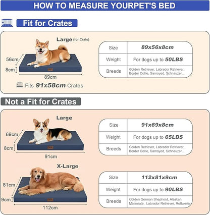 Outdoor Waterproof XL Dog Bed, Orthopedic Dog Bed - Image 2