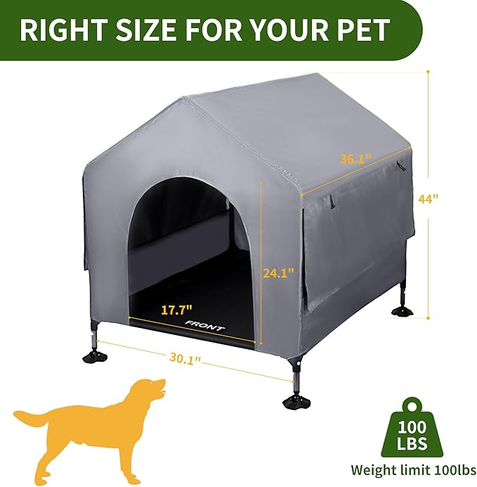 Summertrail 36" Large Dog House Outdoor Indoor - Image 4
