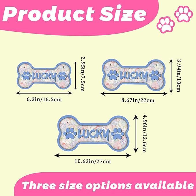 Personalized Dog Bone Name Sign, Custom Kennel Accessories, Dog Wall Decor - Image 2