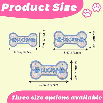 Personalized Dog Bone Name Sign, Custom Kennel Accessories, Dog Wall Decor - Image 2