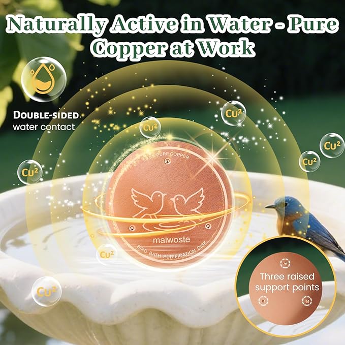 Bird Bath Copper Disk, 4 Inch 0.6mm Thick 99.9% Pure Copper Disc - Image 2