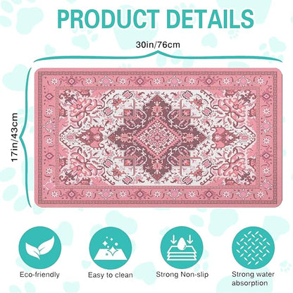 Pet Feeding Mat for Floors Waterproof Dog Mat for Food and Water Absorbent - Image 5
