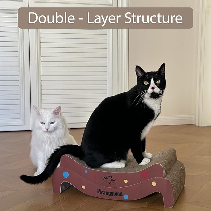 Cat Scratcher, 2 in 1 Corrugated Cat Scratch Board Lounger - Image 6