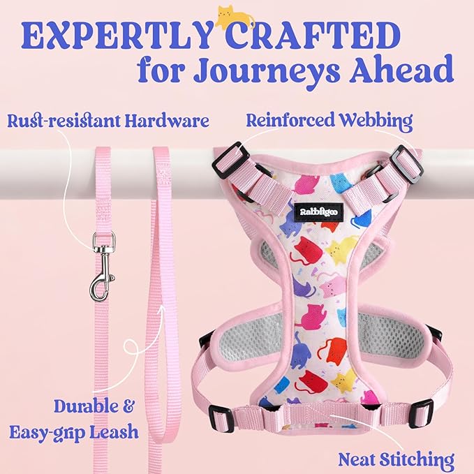 rabbitgoo Cat Harness and Leash Set, Escape Proof Kitten Harness - Image 7