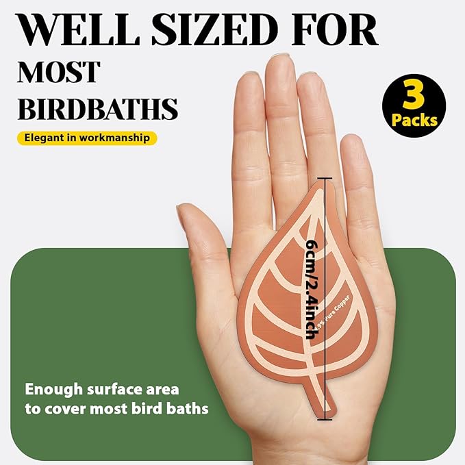 3Pcs Bird Bath Copper Purification Disk 99.99% Pure Copper Water Cleaning Discs - Image 2