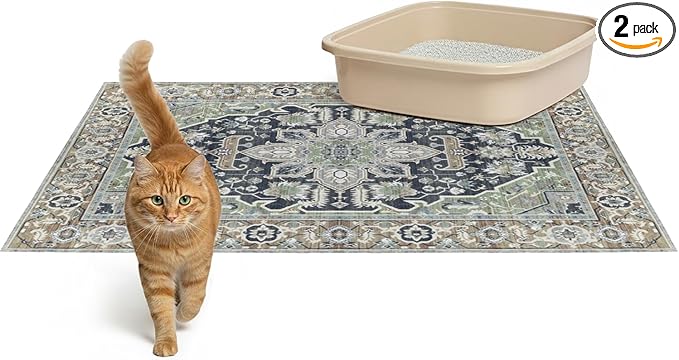 Lovewag Cat Litter Box Mats 2 Pack by Lovewag