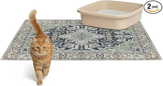 Lovewag Cat Litter Box Mats 2 Pack by Lovewag