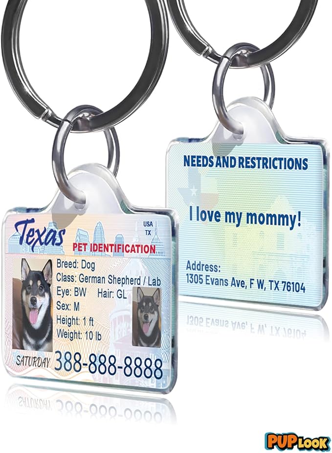 Dog License Tag Custom Pet Driver License ID Tags Dog Name Tags Personalized - Image 6