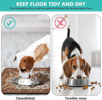Pet Feeding Mat for Floors Waterproof Dog Mat for Food and Water Absorbent - Image 6