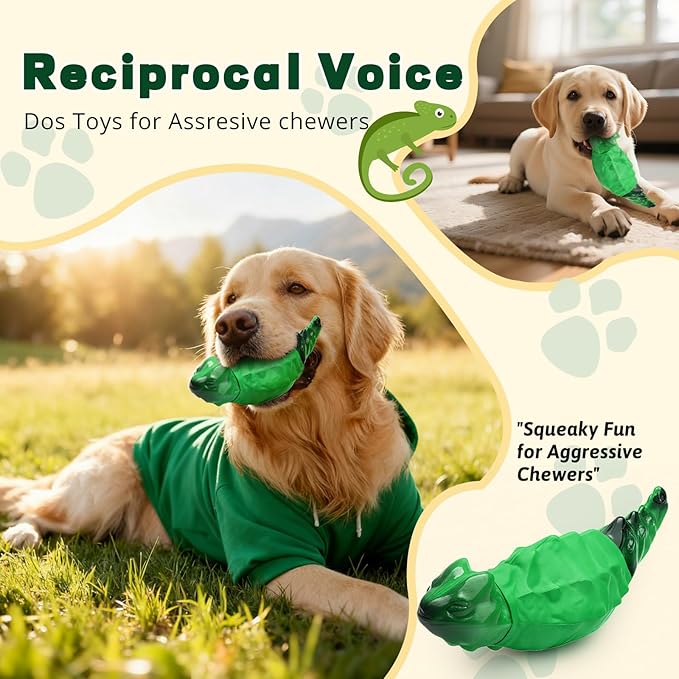 Dog Chew Toys for Aggressive Chewers, Indestructible Lizard Shape Tough Dog Toy - Image 5
