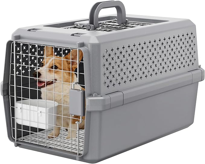 RIZZARI Pets Spree Hard-Sided Pet Travel Carrier, Portable Crate by RIZZARI