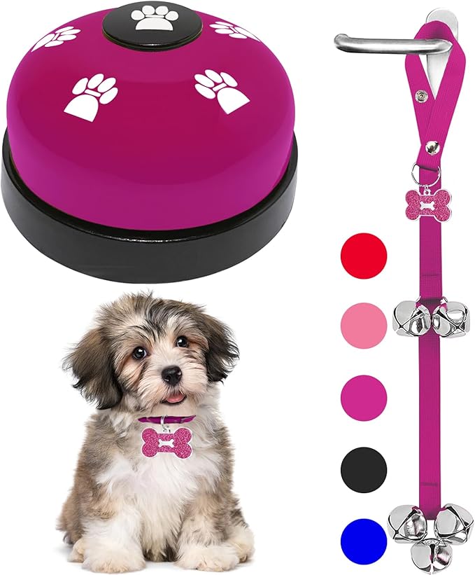 2 Pack Dog Bells, Puppy Potty Training Bell Dog Doorbell Potty Train Dog Bell by KEXIAVA