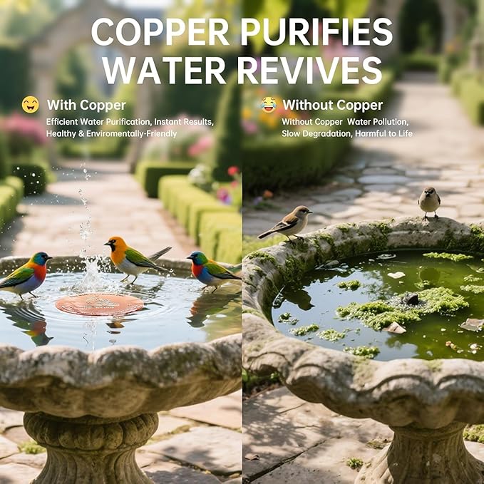 4 Pack Copper Disc for Bird Bath, Premium 0.6mm Sturdy 99.99% Pure Copper - Image 4