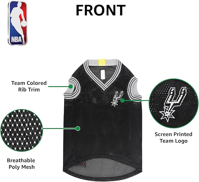 Pets First NBA SAN ANTONIO SPURS DOG Jersey, Large - Image 4