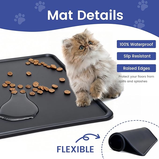 Raised Dog Cat Food Bowl, Cat Food and Water Bowl Set - Image 8