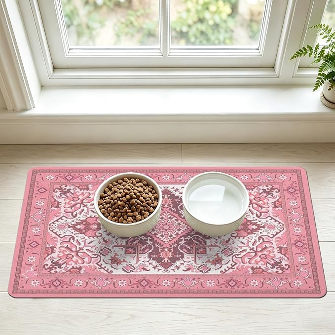 Pet Feeding Mat for Floors Waterproof Dog Mat for Food and Water Absorbent by Unknown