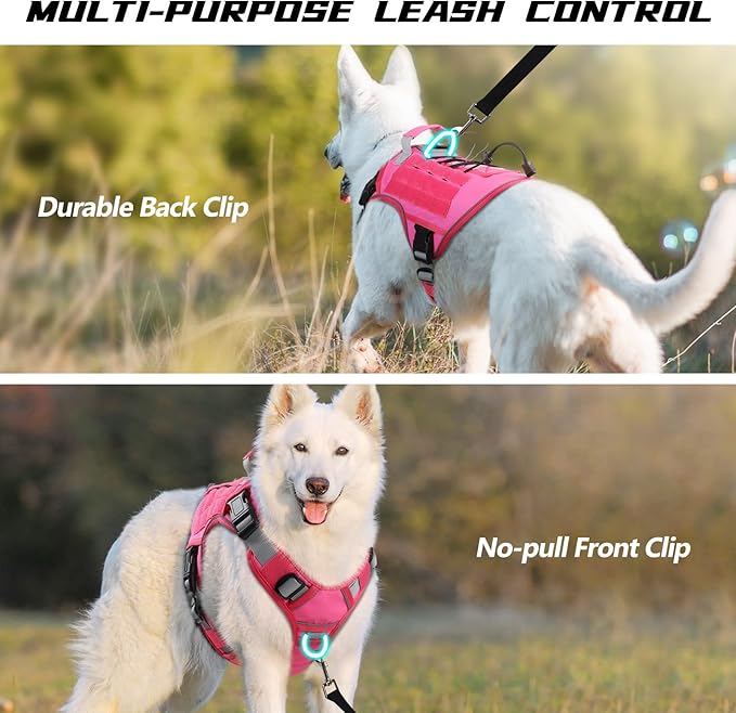 WINGOIN Tactical Dog Harness for Extra Large Dogs, Heavy Duty No Pull Dog - Image 3