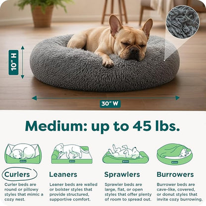 Furhaven 30" Round Calming Donut Dog Bed - Image 3
