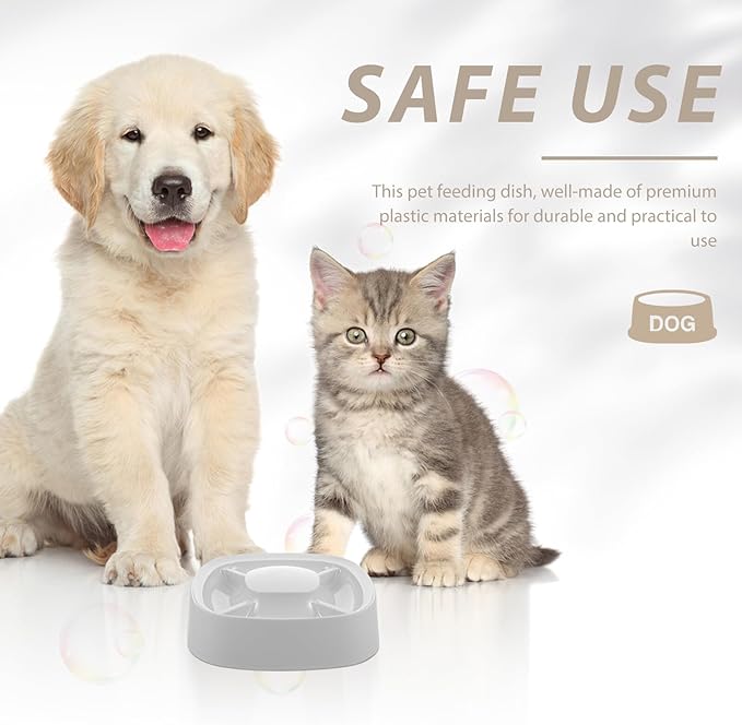 Milisten 4-in-1 Pet Feeder Bowl Set, Plastic Puppy Feeding Station - Image 3