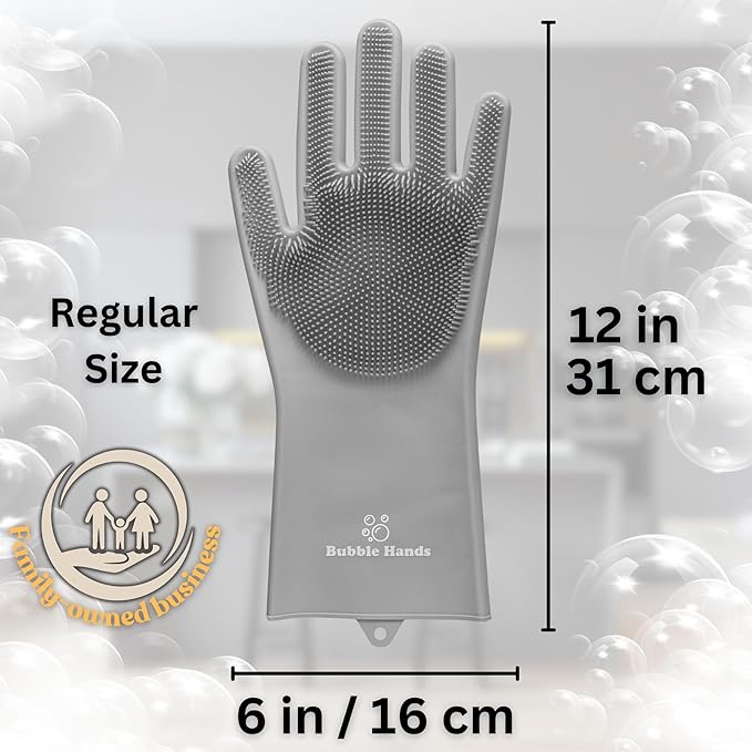Dog Washing Gloves with Bristle Scrubbers, Reusable Silicone Gloves Ideal - Image 7