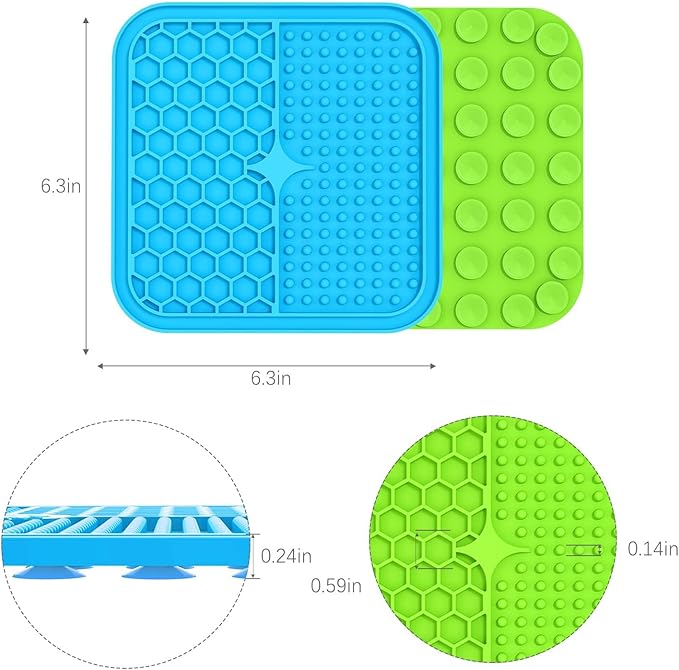MateeyLife 2PCS Small Lick Mat for Dogs and Cats, Licking Mats for Dog Anxiety - Image 6