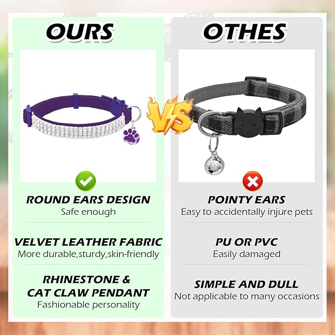 EXPAWLORER Soft Velvet Safe Cat Collars - Image 7