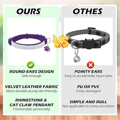EXPAWLORER Soft Velvet Safe Cat Collars - Image 7