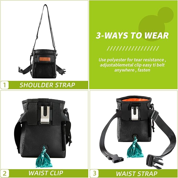 Dog Treat Training Pouch Easily Carries Pet Toys Kibble, Treats Built-in Poop - Image 4