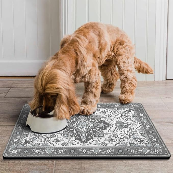 Pet Feeding Mat for Floors Waterproof Dog Mat for Food and Water Absorbent - Image 7