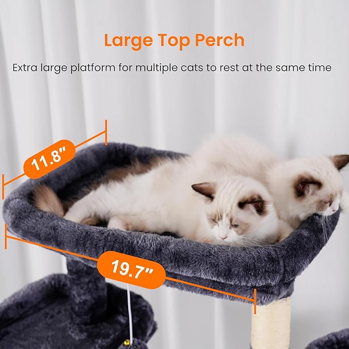 Heybly Cat Tree, 68 inch Multi-Level Cat Tower - Image 3