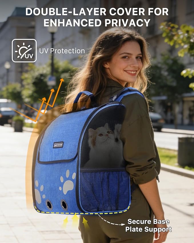 Cat Backpack Carrier, Ventilated Cat Backpack - Image 6