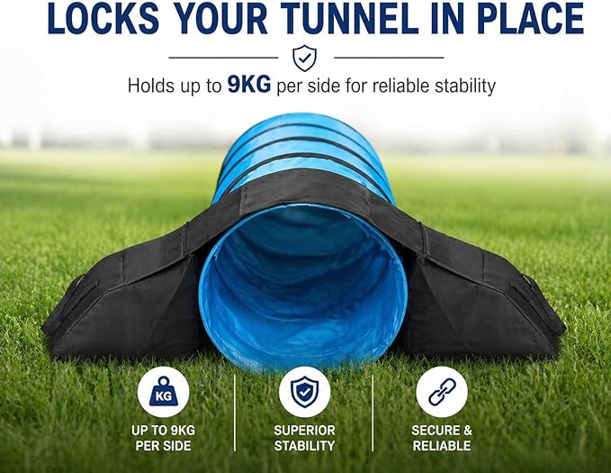 IRSTBL Dog Agility Tunnel Saddlebags – Set of 2 Waterproof Sandbag Weights - Image 3