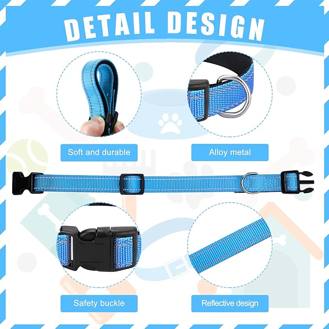 Sanwuta 12 Pcs Reflective Puppy Dog Collars Bulk - Image 2