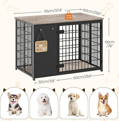 YATINEY Foldable Dog Crate Furniture, Dog Crate - Image 7